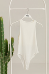 Halter Yaka Bodysuit - BEYAZ