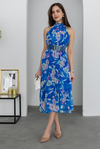 Halter Yaka Midi Elbise - SAKS