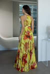 Halter Yaka Tül Abiye - SARI