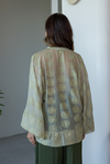 İp Bağcıklı Brodeli Kimono - HAKİ