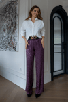 Jakarlı Saten Pantolon - MÜRDÜM
