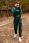 Kadife Jogger Eşofman Takım - YEŞİL
