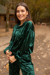 Kadife Jogger Eşofman Takım - YEŞİL