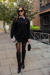 Kalpli Sweatshirt - SİYAH
