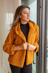 Kapüşonlu Peluş Mont - HARDAL