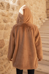 Kapüşonlu Teddy Mont - CAMEL