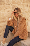 Kapüşonlu Teddy Mont - CAMEL