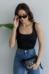 Kare Yaka Basic Atlet - SİYAH