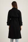 Kaşe Oversize Kaban - SİYAH