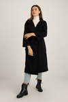 Kaşe Oversize Kaban - SİYAH