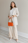 Keten Blazer Ceket - BEJ