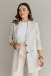 Keten Blazer Ceket - BEJ