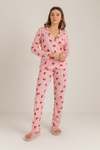 Kiraz Baskılı Pijama Takımı - PEMBE
