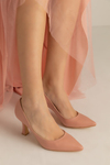 Kısa Topuk Cilt Stiletto - PUDRA