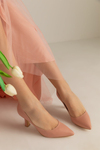 Kısa Topuk Cilt Stiletto - PUDRA