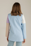 Kontrast Renkli Blazer - LİLA