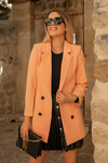 Krep Süs Düğmeli Blazer - SOMON