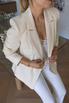Kuşaklı Blazer Ceket - BEJ