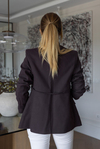 Kuşaklı Blazer Ceket - KAHVERENGİ