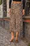 Leopar Desen Saten Etek - BEJ