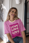 MGZ Baskı Detaylı T-Shirt - PEMBE