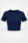 MGZ Crop T-Shirt - LACİVERT