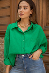 Oversize Gömlek - YEŞİL