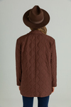 Oversize Kapitone Ceket - KAHVERENGİ