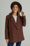 Oversize Kapitone Ceket - KAHVERENGİ