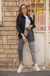 Oversize Kot Ceket - SİYAH
