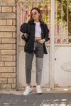 Oversize Kot Ceket - SİYAH
