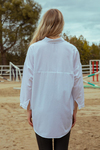 Oversize Taşlı Gömlek - BEYAZ