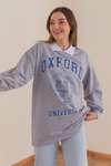 Oxford Yazılı Sweat - GRİ