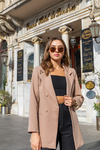 Özel Seri Gizli Cep Vatkalı Blazer Ceket - VİZON