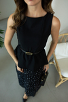 Peplum Detaylı Elbise - SİYAH