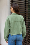 Püsküllü Denim Ceket - HAKİ
