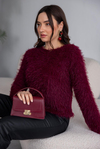 Sakallı Triko Kazak - BORDO