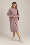 Salaş Sweat Elbise - LİLA