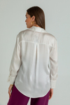 Saten Dökümlü Gömlek - EKRU