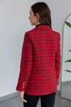 Simli Blazer Ceket - KIRMIZI