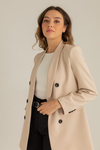Siyah Düğmeli Blazer Ceket - BEJ