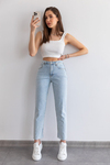 Skinny Denim Pantolon - BUZ MAVİ
