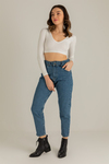 Slim Fit Mom Jean - MAVİ