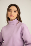 Tam Balıkçı Sweatshirt - LİLA