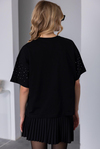 Taş Baskılı T-Shirt - SİYAH