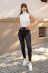 Taşlanmış Skinny Jean - SİYAH