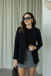 Tek Düğmeli Klasik Blazer Ceket - SİYAH