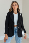 Tüvit Blazer Ceket - SİYAH