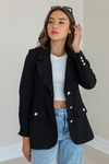 Tüvit Blazer Ceket - SİYAH