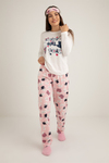 Uzun Kollu Pijama Takımı - BEYAZ